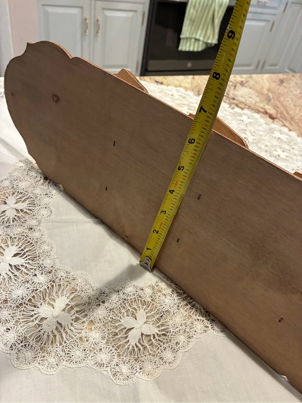 Vintage Cottage Style Wooden Wall Mail Organizer with Hooks